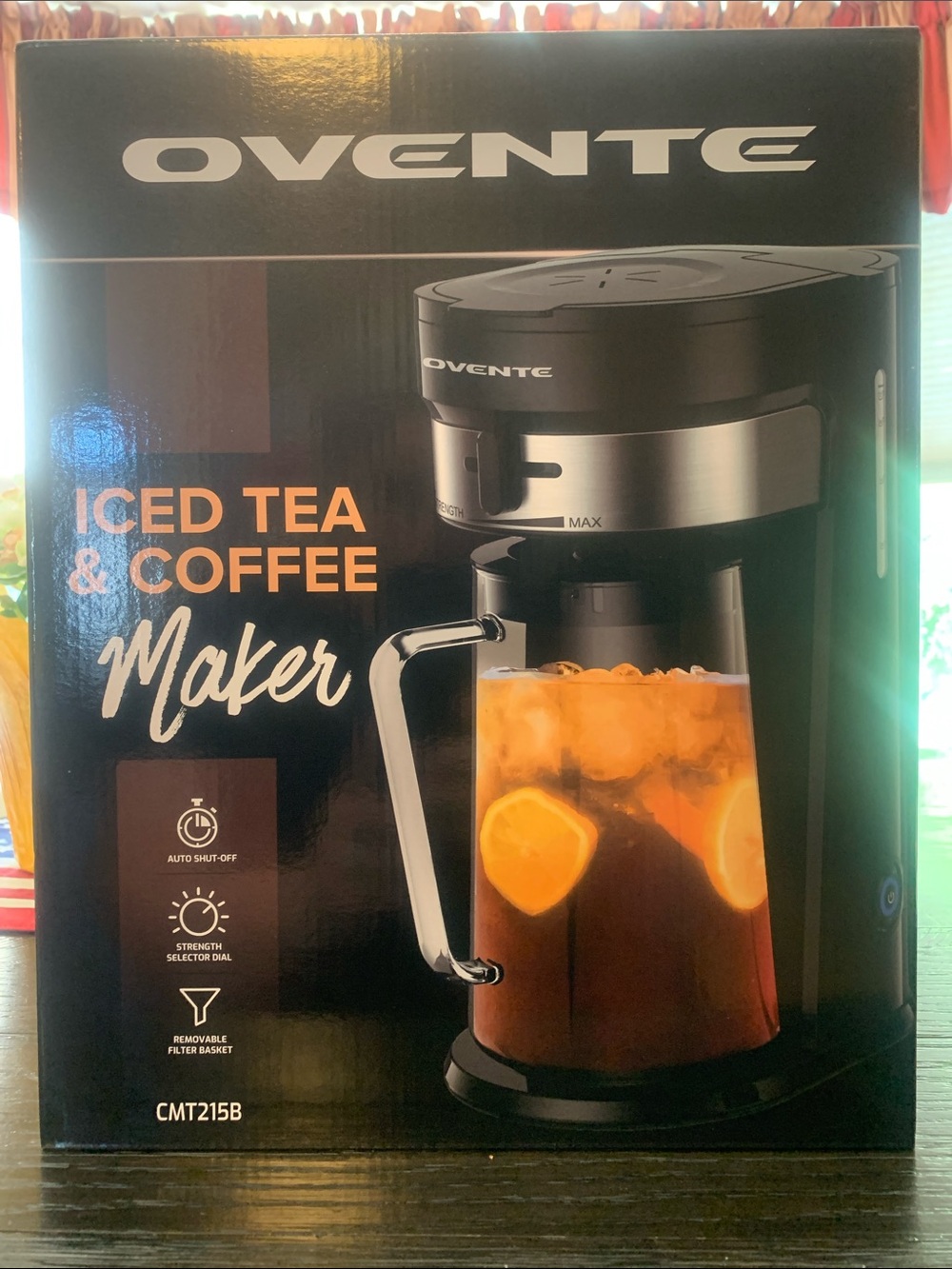 NEVER USED! Ovente Black Iced Tea & Coffee Maker
